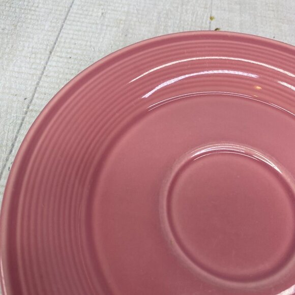 Nancy Calhoun DARK ROSE Solid Color Japan Smooth Round Stoneware Saucers Set 3 - Picture 12 of 15